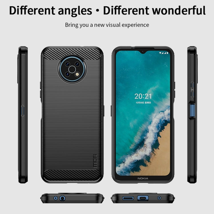 For Nokia G50 MOFI Gentleness Brushed Carbon Fiber Soft TPU Case(Black) by MOFI