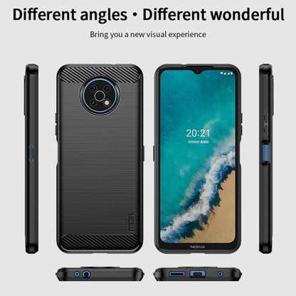 For Nokia G50 MOFI Gentleness Brushed Carbon Fiber Soft TPU Case(Black) by MOFI