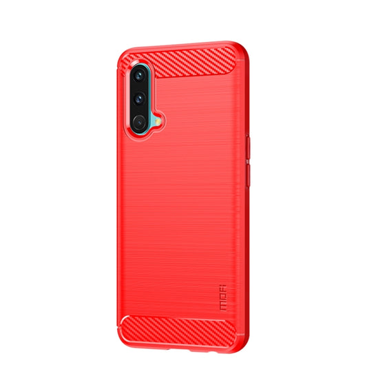 For OnePlus Nord CE 5G MOFI Gentleness Brushed Carbon Fiber Soft TPU Case(Red) by MOFI