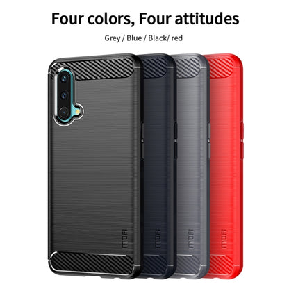 For OnePlus Nord CE 5G MOFI Gentleness Brushed Carbon Fiber Soft TPU Case(Red) by MOFI