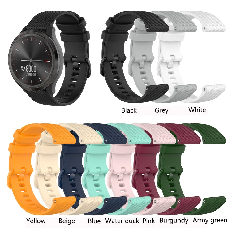 For Garmin Venu Small Lattice Silicone Watch Band(Black) by bashfashion