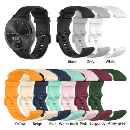 For Garmin Vivomove 3 Small Lattice Silicone Watch Band(Gray) by bashfashion