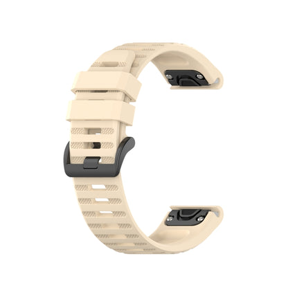 For Garmin Fenix 5 Silicone Watch Band(Beige) by bashfashion