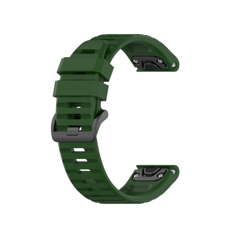 For Garmin Fenix 5 Plus Silicone Watch Band(Amy Green) by bashfashion