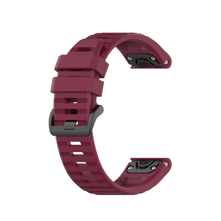 For Garmin Instinct Silicone Watch Band(Wine Red) by bashfashion