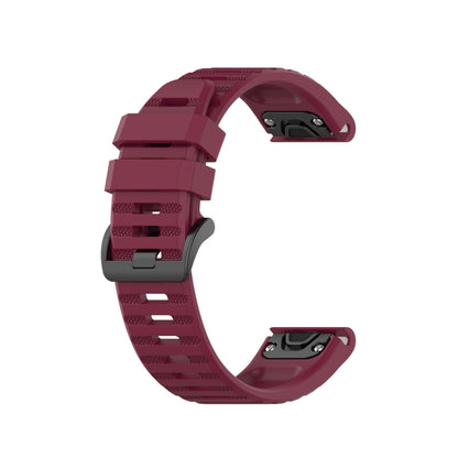 For Garmin Instinct Silicone Watch Band(Wine Red) by bashfashion