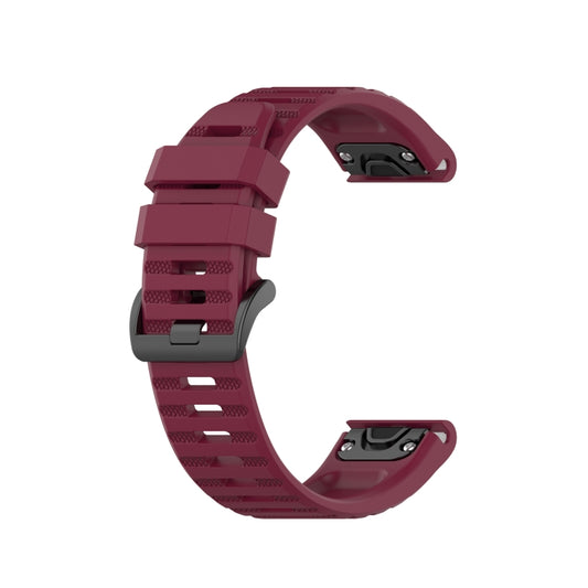 For Garmin Instinct Silicone Watch Band(Wine Red) by bashfashion