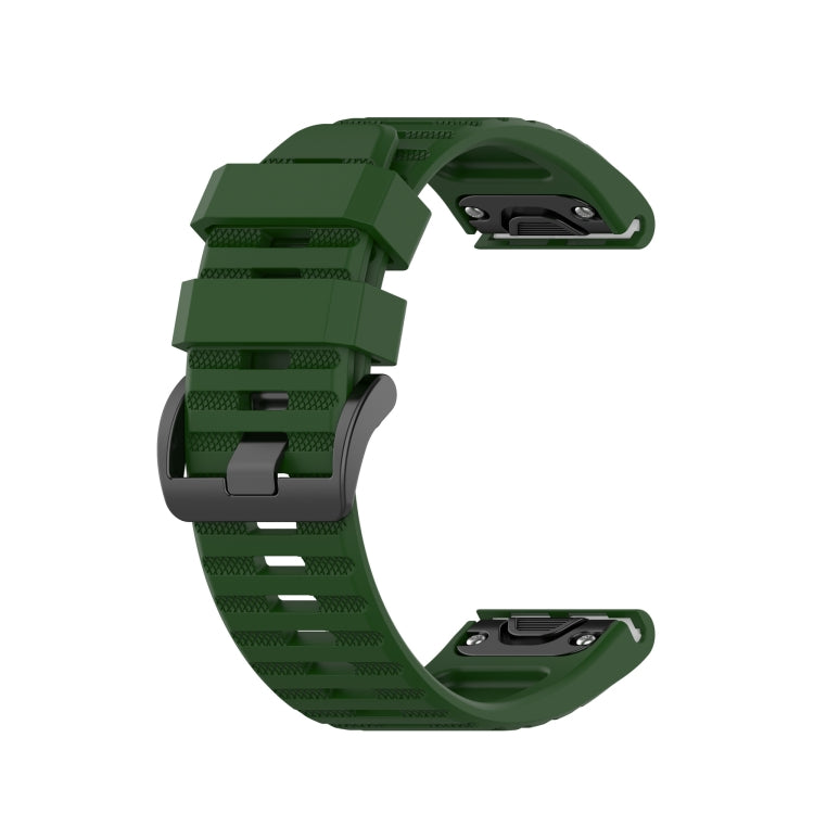 For Garmin Fenix 7X 26mm Silicone Watch Band(Amy green) by bashfashion
