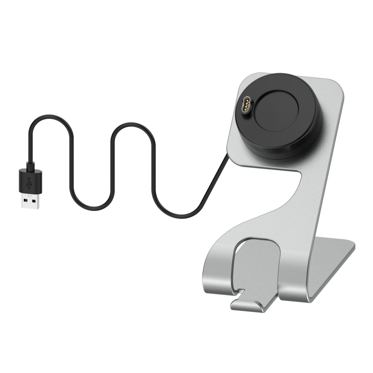 For Garmin Venu 2S Rotatable Magnetic Metal Charging Base(Gray) by bashfashion