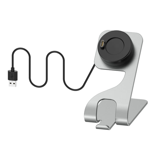 For Garmin Fenix 6X Rotatable Magnetic Metal Charging Base(Gray) by bashfashion