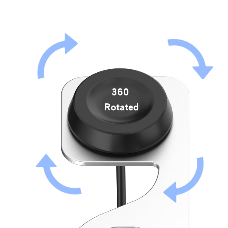 For Huawei Watch GT Runner Rotatable Magnetic Metal Charging Base(Black) by bashfashion