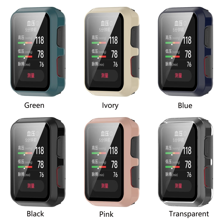 For Huawei Watch D Shockproof PC Protective Case With Tempered Glass Film(Green) by bashfashion