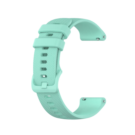 For Samsung Galaxy Watch 4 40mm / 44mm 20mm Checkered Silicone Watch Band(Water duck) by bashfashion