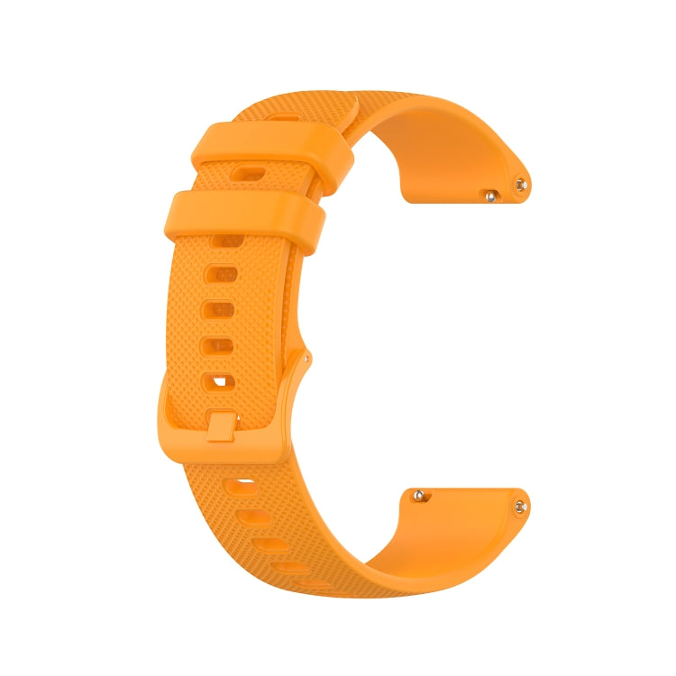 For Xiaomi Haylou RT LS05S 22mm Checkered Silicone Watch Band(Yellow) by bashfashion