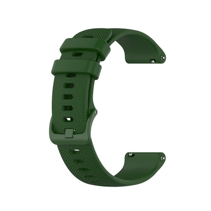 For Xiaomi Haylou RT LS05S 22mm Checkered Silicone Watch Band(Amy Green) by bashfashion