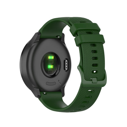 For Xiaomi Haylou RT LS05S 22mm Checkered Silicone Watch Band(Amy Green) by bashfashion