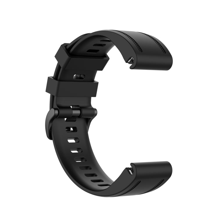 For Garmin Fenix 7S 20mm Solid Color Silicone Quick Release Watch Band(Black) by bashfashion