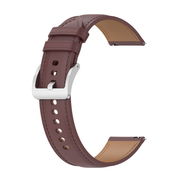 For Samsung Galaxy Gear S2 Classic Calf Texture Sewing Thread Watch Band(Dark Brown) by bashfashion