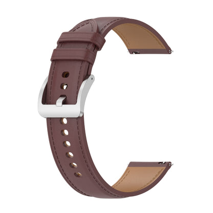 For Samsung Galaxy Gear S2 Classic Calf Texture Sewing Thread Watch Band(Dark Brown) by bashfashion