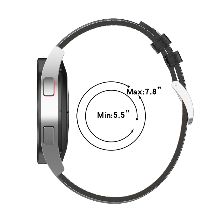 For Samsung Galaxy Gear S2 Classic Calf Texture Sewing Thread Watch Band(Black) by bashfashion