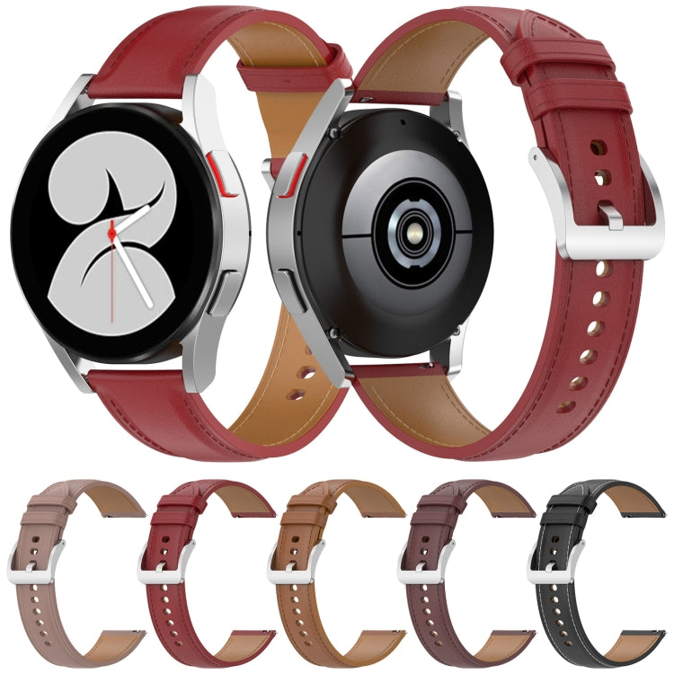 For Samsung Galaxy Gear S2 Classic Calf Texture Sewing Thread Watch Band(Dark Brown) by bashfashion