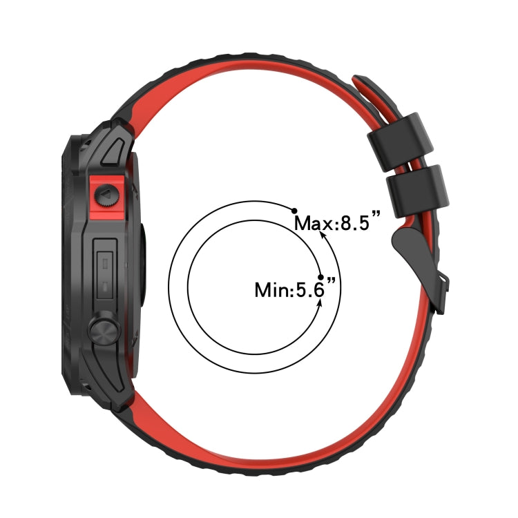 For Garmin Approach S60 22mm Silicone Mixing Color Watch Band(White+black) by bashfashion