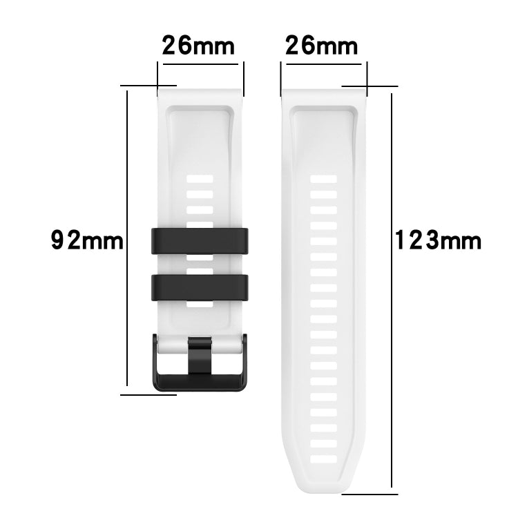 For Garmin Forerunner 935 22mm Silicone Mixing Color Watch Band(White+black) by bashfashion