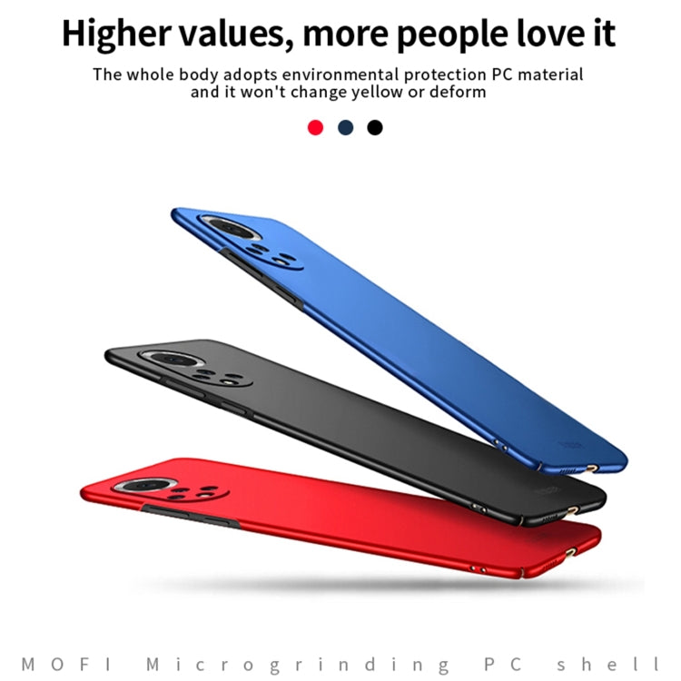 For Huawei Nova 9 MOFI Frosted PC Ultra-thin Hard Phone Case(Red) by MOFI