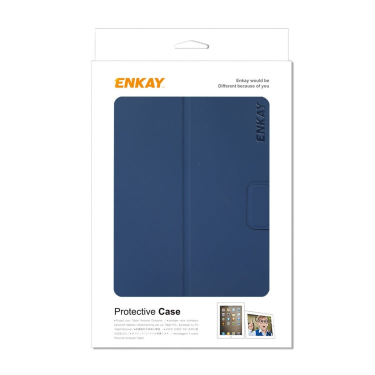 For iPad mini 2024 / mini 6 ENKAY Leather Stand Smart Tablet Case(Dark Green) by ENKAY