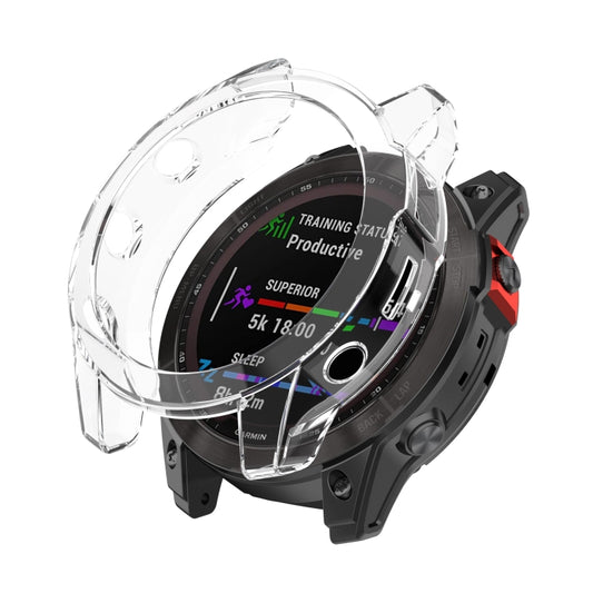 For Garmin Fenix 7X Shockproof TPU Soft Protective Case(Transparent) by bashfashion