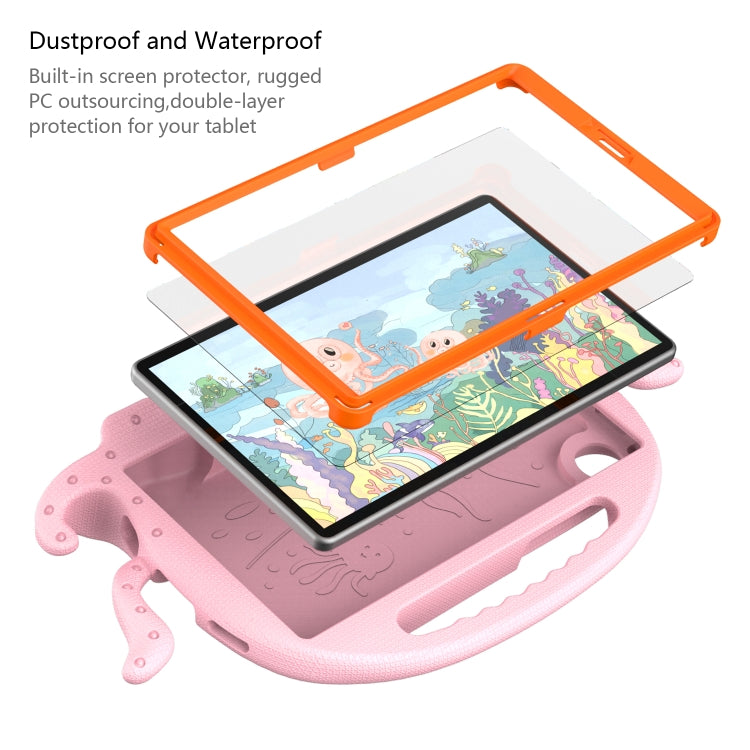 For Samsung Galaxy Tab A7 Lite 8.7 T220 / T225 Octopus EVA + PC Tablet Case with Strap(Pink) by bashfashion