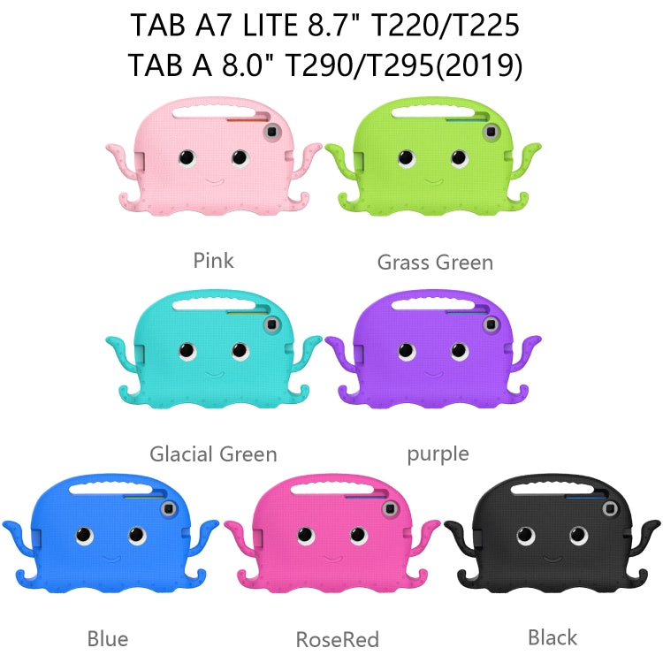 For Samsung Galaxy Tab A7 Lite 8.7 T220 / T225 Octopus EVA + PC Tablet Case with Strap(Pink) by bashfashion