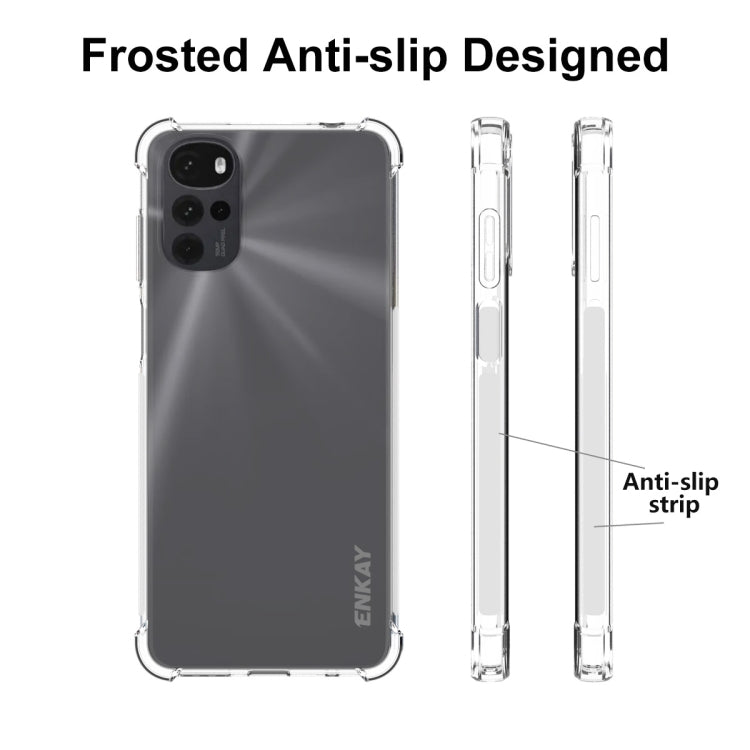 For Motorola Moto G22 4G ENKAY Clear TPU Shockproof Case by ENKAY