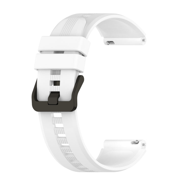 For Huawei GT Runner 22mm Vertical Silicone Watch band(White) by bashfashion