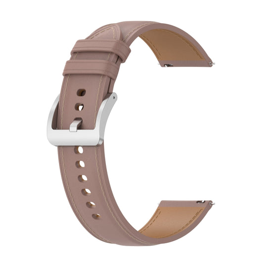 For Garmin Vivomove Sport Embossed Genuine Leather Watch Band(Pink) by bashfashion