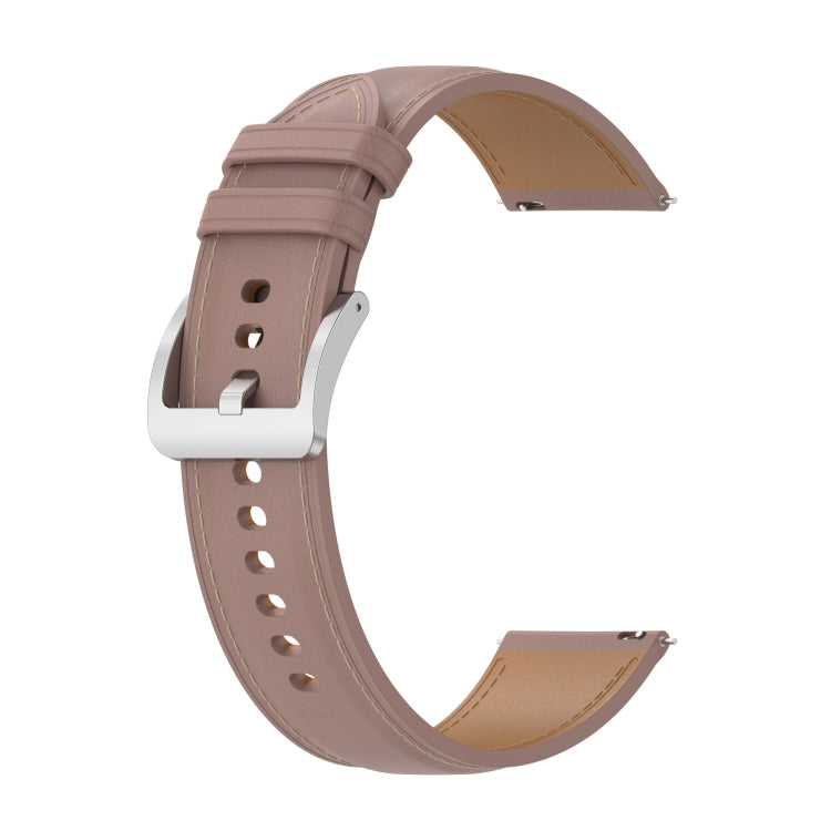 For Garmin Move Luxe Embossed Genuine Leather Watch Band(Pink) by bashfashion