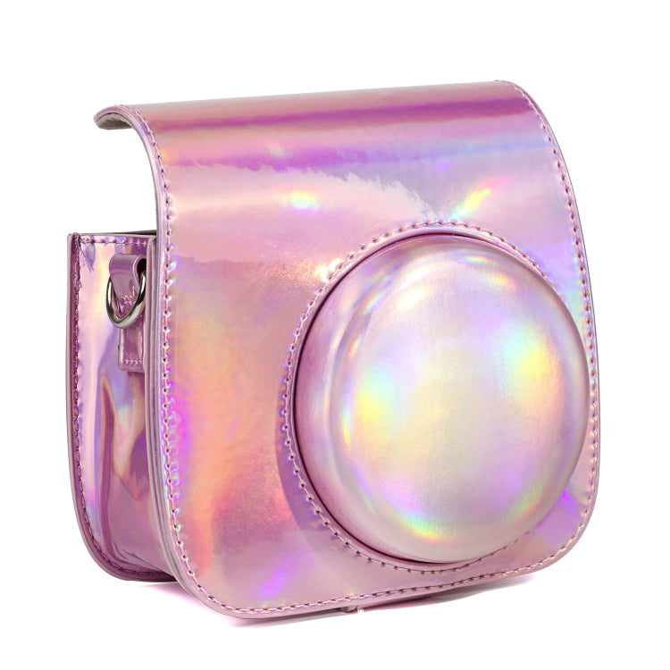 Aurora Oil Paint Full Body Camera PU Leather Case Bag with Strap for FUJIFILM instax mini 9 / mini 8+ / mini 8(Rose Gold) by bashfashion
