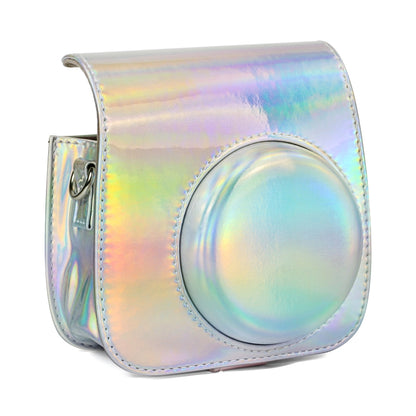 Aurora Oil Paint Full Body Camera PU Leather Case Bag with Strap for FUJIFILM instax mini 9 / mini 8+ / mini 8(Silver) by bashfashion