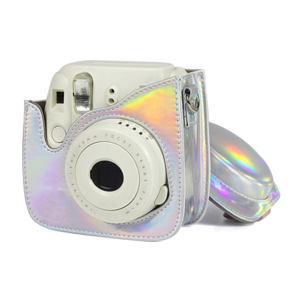Aurora Oil Paint Full Body Camera PU Leather Case Bag with Strap for FUJIFILM instax mini 9 / mini 8+ / mini 8(Silver) by bashfashion