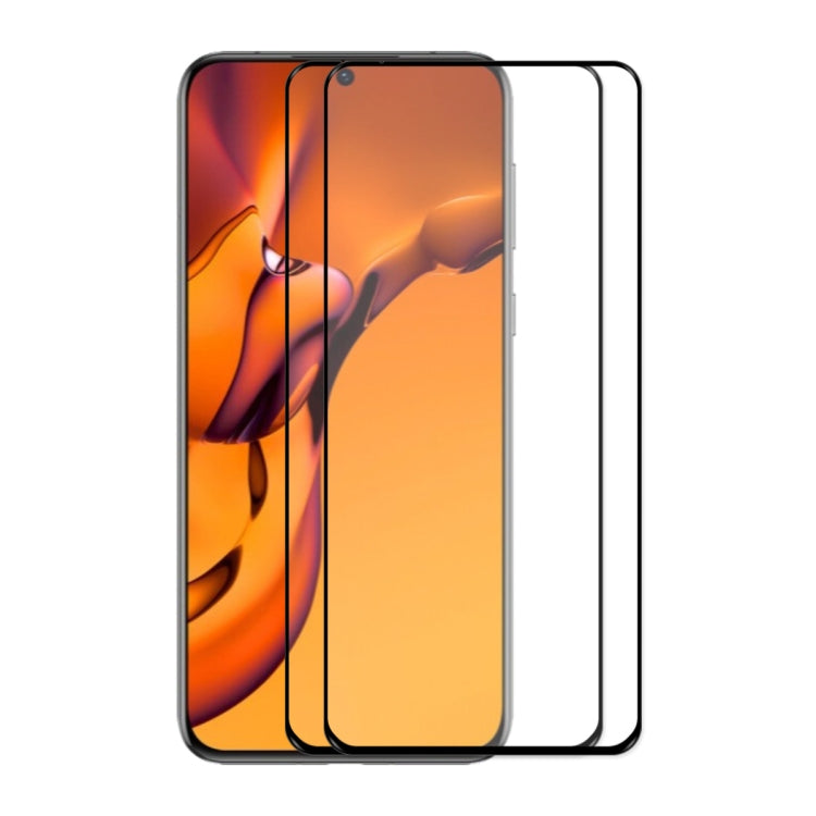 2 PCS For Huawei P50E ENKAY Full Glue 0.26mm 9H 2.5D Tempered Glass Full Film by ENKAY