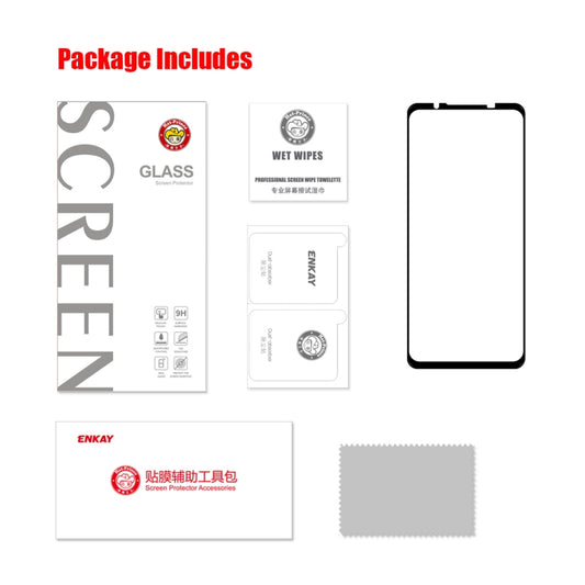 1 PCS For ZTE Nubia Red Magic 7 ENKAY Full Glue 0.26mm 9H 2.5D Tempered Glass Full Film by ENKAY
