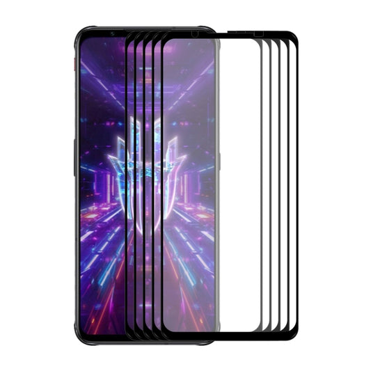 5 PCS For ZTE Nubia Red Magic 7 ENKAY Full Glue 0.26mm 9H 2.5D Tempered Glass Full Film by ENKAY