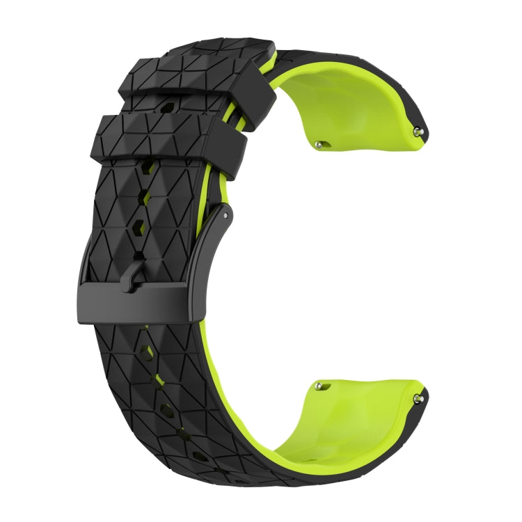 For Suunto 9 Baro 24mm Mixed-Color Silicone Watch Band(Black+Green) by bashfashion