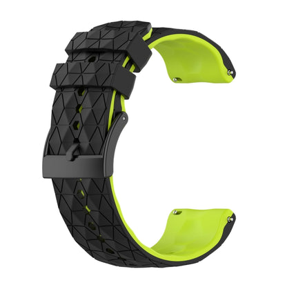 For Suunto 9 Baro 24mm Mixed-Color Silicone Watch Band(Black+Green) by bashfashion