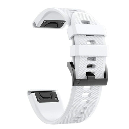 For Garmin epix 22mm Silicone Watch Band(White) by bashfashion