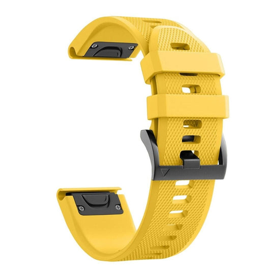 For Garmin epix 22mm Silicone Watch Band(Yellow) by bashfashion