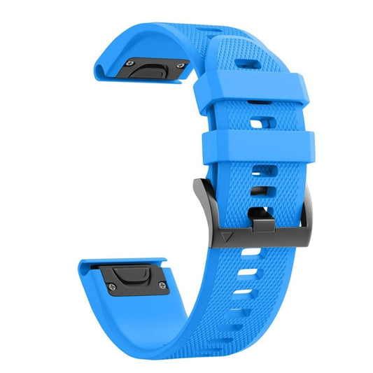 For Garmin Fenix 7 22mm Silicone Watch Band(Sky Blue) by bashfashion