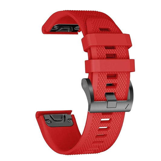 For Garmin Fenix 7 22mm Silicone Watch Band(Red) by bashfashion