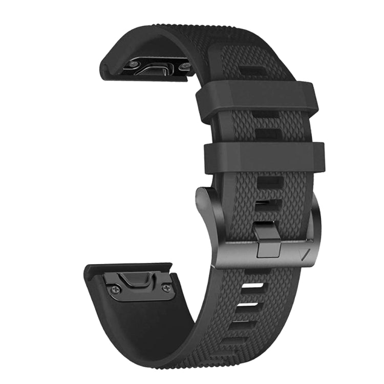 For Garmin Fenix 7s 20mm Silicone Watch Band(Black) by bashfashion