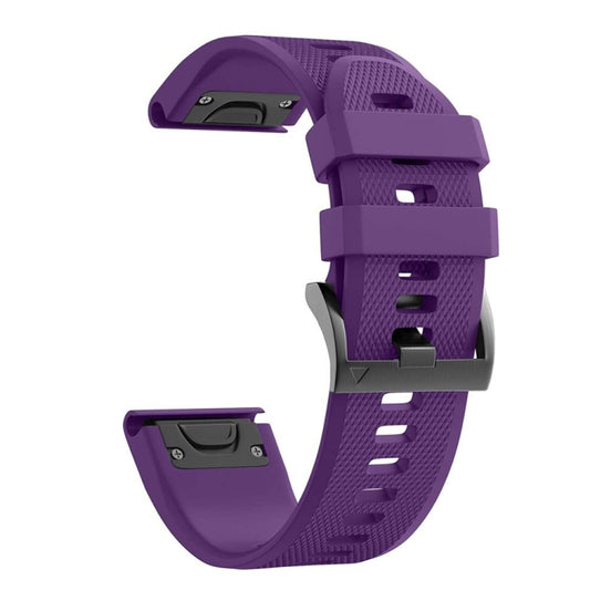For Garmin Fenix 7s 20mm Silicone Watch Band(Purple) by bashfashion